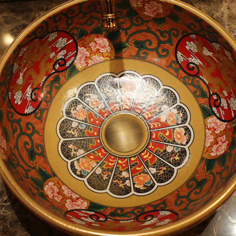 Aprilia Ancient Art Ceramic Bathroom Sink